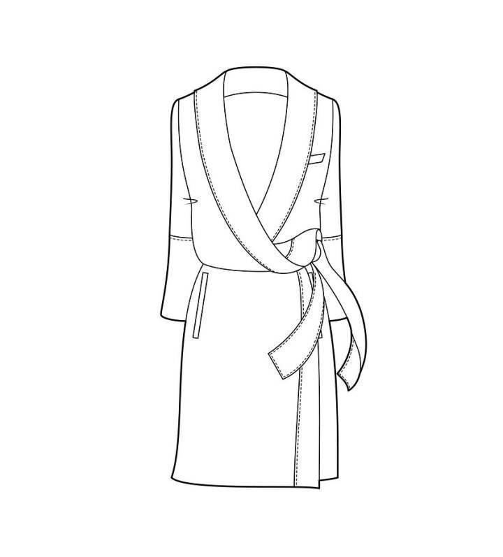 睡袍款式图-内衣/家居设计-服装设计